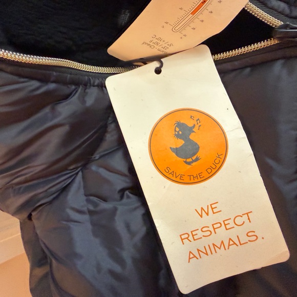 SAVE THE DUCK Elvira Quilted Water Repellent Hooded Puffer Jacket NWT Size 2/M - Picture 6 of 15